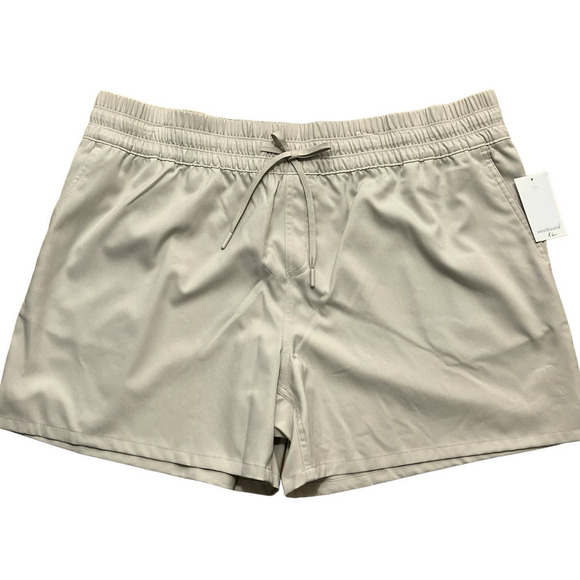Westbound NWT High Waist Elastic & Drawstring Khaki Color Shorts w/Pockets  XL - Picture 1 of 6
